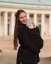Maternity and babywearing wrapping fleece jacket Zina, black