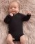 Baby wrap bodysuit onesie, black - Size: 56