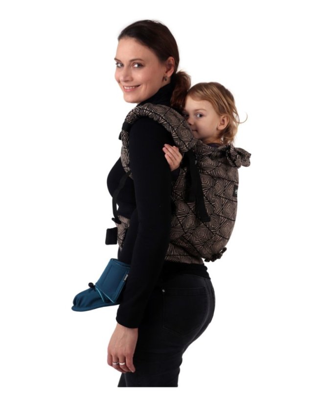Ergonomické nosítko pro děti od 6 měsíců TODDLER (DAN), černé spirály