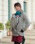 Babywearing sweater (front babywearing only) Elsa, grey melange - Size: XS