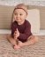 Baby bodysuit onesie, bordeaux - Size: 86