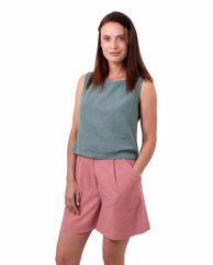 Damen-Shorts aus Leinen, rosa