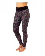 Damenleggings mit hoher Taille, abstrakte Blumen