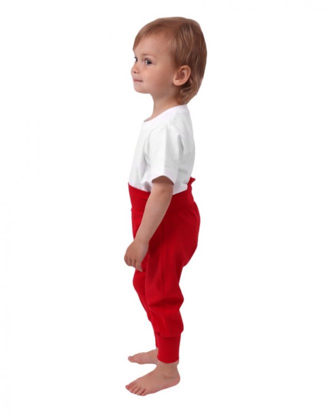 Dětské kalhoty baggy, lehké, červené