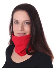 Multifunctional scarf, red, for adults