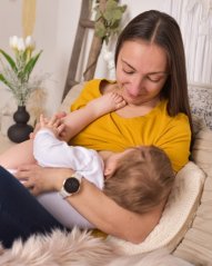 Kojicí tričko Kateřina, krátký rukáv, hořčicové