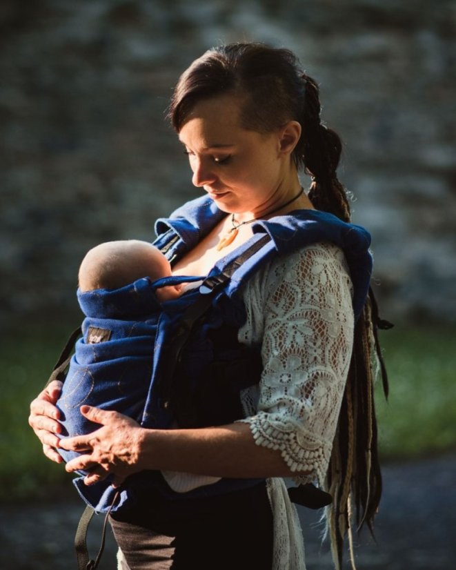 Ergonomische Babytrage für Neugeborene, blau