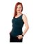 Breast-feeding T-shirt Katerina, no sleeves, dark green