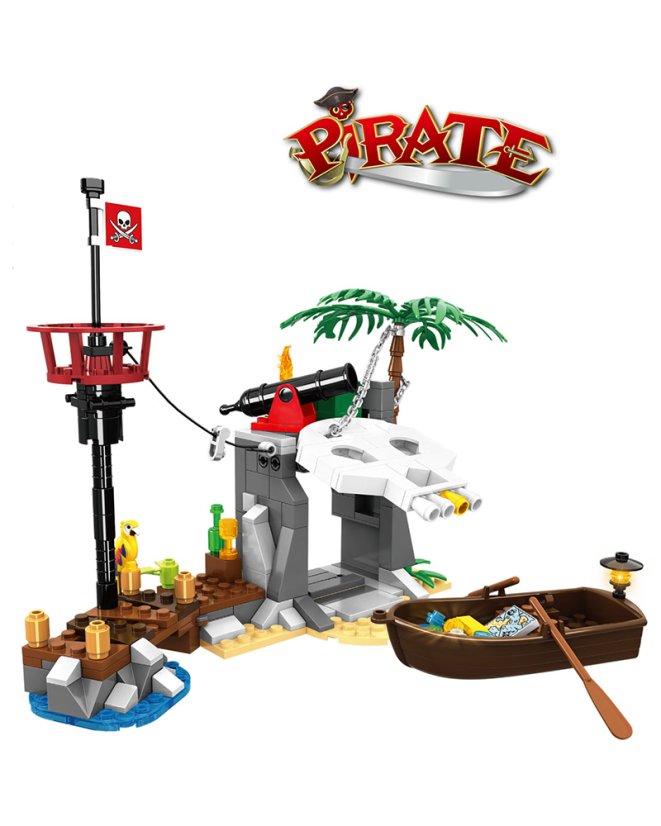 Stavebnice Piráti a ostrov pokladů, 232 dílků