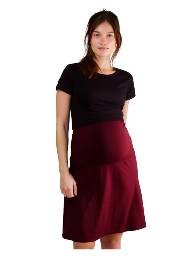 Těhotenská sukně Jolana, bordo