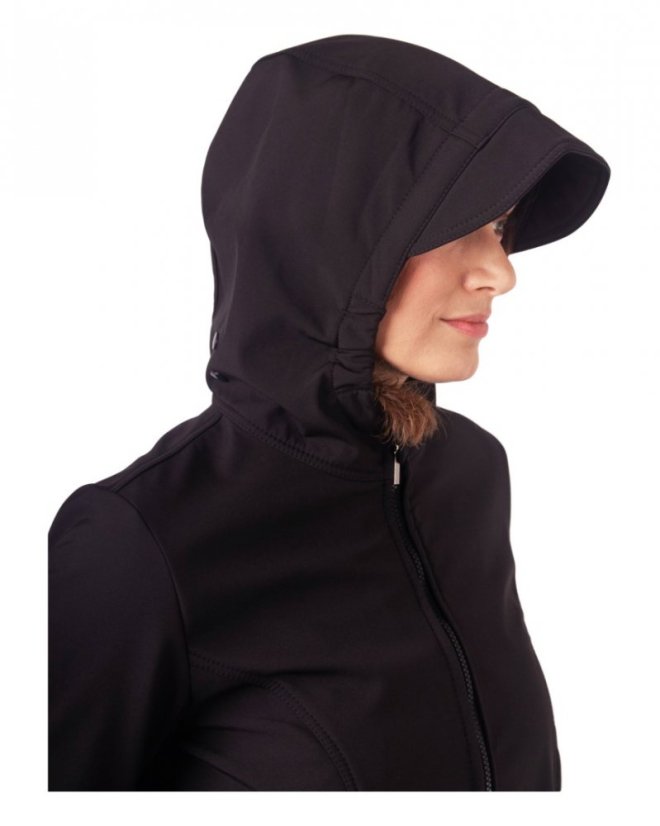 Softshellová NOSÍCÍ bunda Andrea + TĚHOTENSKÁ vsadka – černá