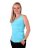 Breast-feeding T-shirt Katerina, no sleeves, TURQUOISE