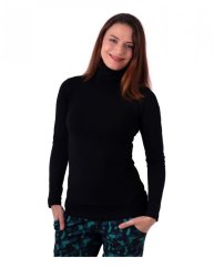 Damen Rollkragenshirt Alena,schwarz