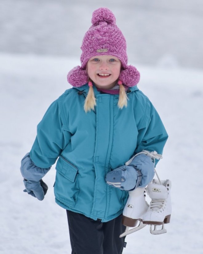 Winterjacke für Kinder, türkis