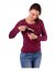 Nursing T-shirt Catherine, long sleeves – cyclamen - Size: L/XL