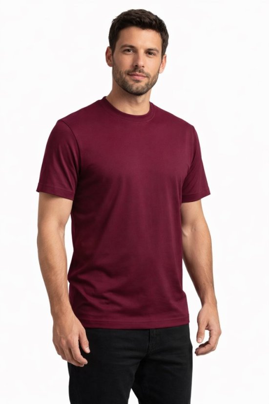 Herren T-shirt Marek, kurze Ärmel, Zyklamen - Größe: L