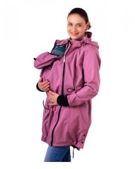 Softshellová NOSÍCÍ bunda Andrea + TĚHOTENSKÁ vsadka, růžová