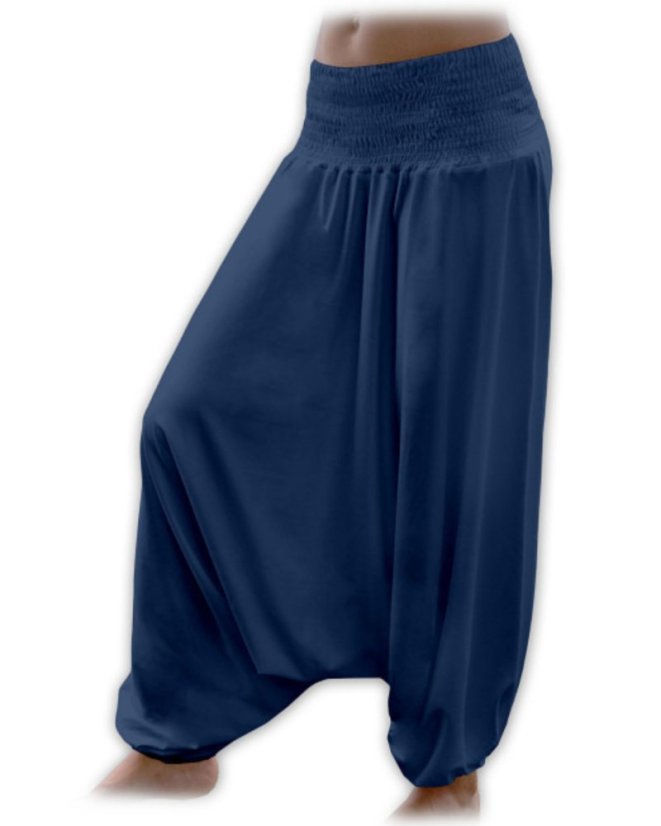 Těhotenské turecké kalhoty, jeans modré