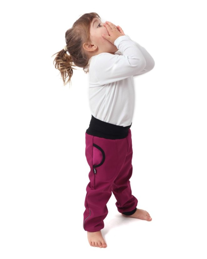 Kids softshell trousers (autumn/winter), fuchsia