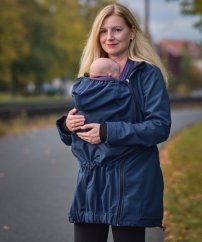 Maternity and babywearing softshell jacket Pavla 2( front babywearing only ), d. blue