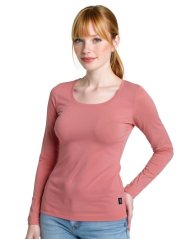T-Shirt für Damen Brigita, lange Ärmel, altrosa