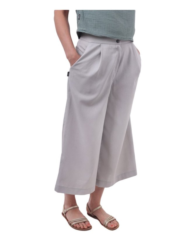 Cullotes-Leinenhose für Damen, grau - Größe: 46