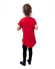 Dievčenské tričko, krátky rukáv, červené
