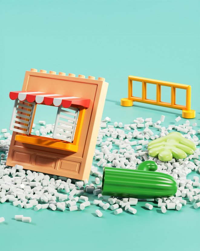 Stavebnice rodinný dům s figurkou, 152 dílků, pro děti od 3 let