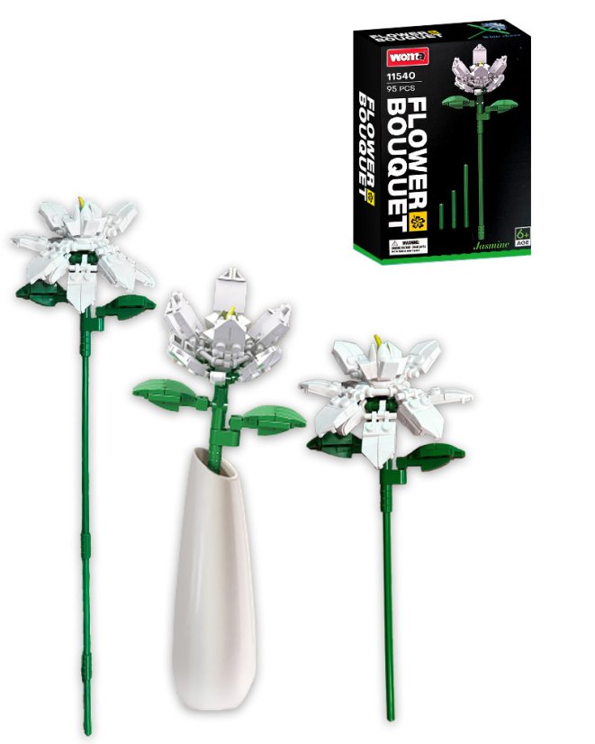Jasmin Klemmbausteine-Blume (95 Teile) – baubare Blumenmodell