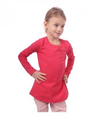 T-shirt für Mädchen, langarm, lachsrosa