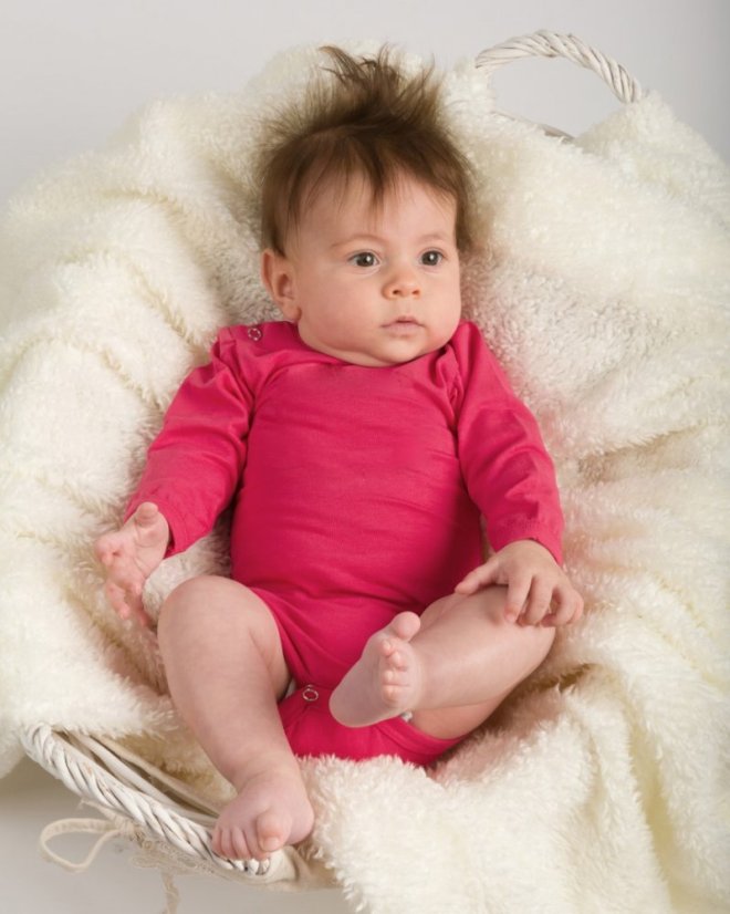 Body für Babys, lachsrosa