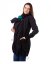 Softshellová NOSÍCÍ bunda Andrea + TĚHOTENSKÁ vsadka – černá