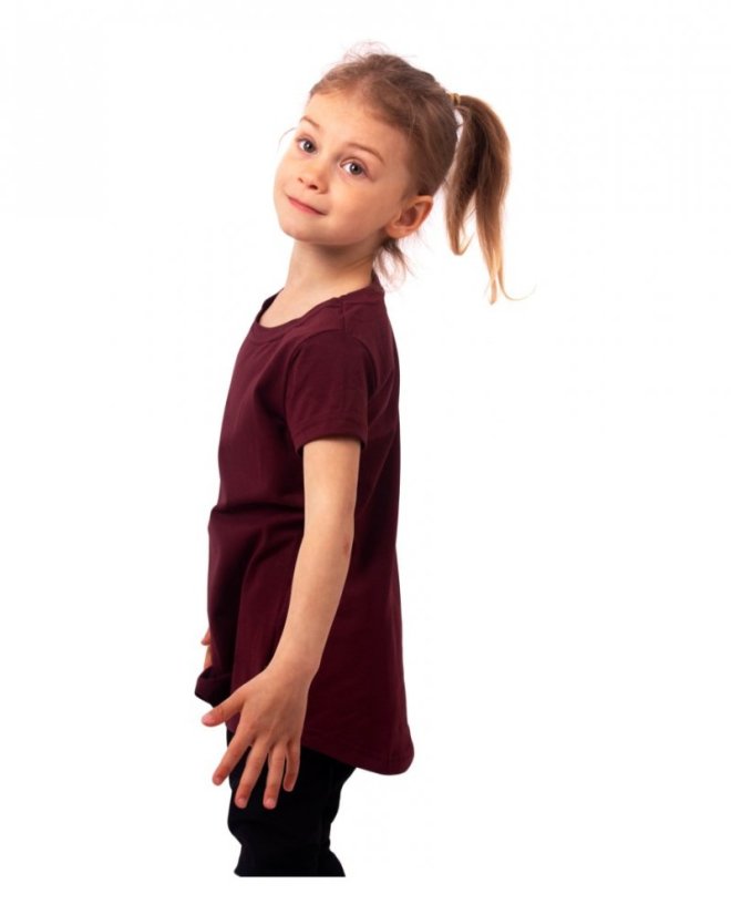 Girls’ T-shirt, short sleeve, Bordeaux