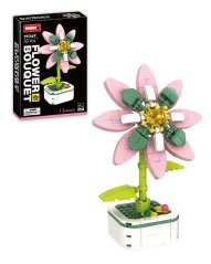 Stavebnice květiny Clematis / Plamének (172 dílků) – květina s podstavcem