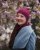 Women’s Reversible Cotton Beanie, black+cyclamen