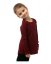 Girls’ T-shirt, long sleeve, burgundy