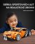 Stavebnice Technic velké závodní auto (22 cm), natahovací s interaktivními prvky, oranžové, 388 dílků