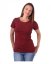 Damen T-Shirt Natalia, Kurzarm, weinrot