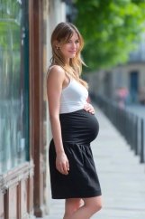 Těhotenská sukně balonová Sabina, černá