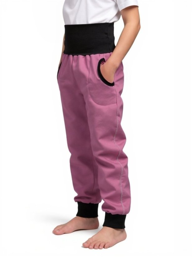 Kids softshell trousers (autumn/winter), pink