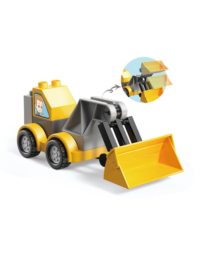 Stavebnice auto-robot 6v1, velké kompatibilní kostky pro děti od 3 let, 57 dílků