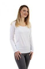 T-Shirt für Damen Brigita, lange Ärmel, weiβ