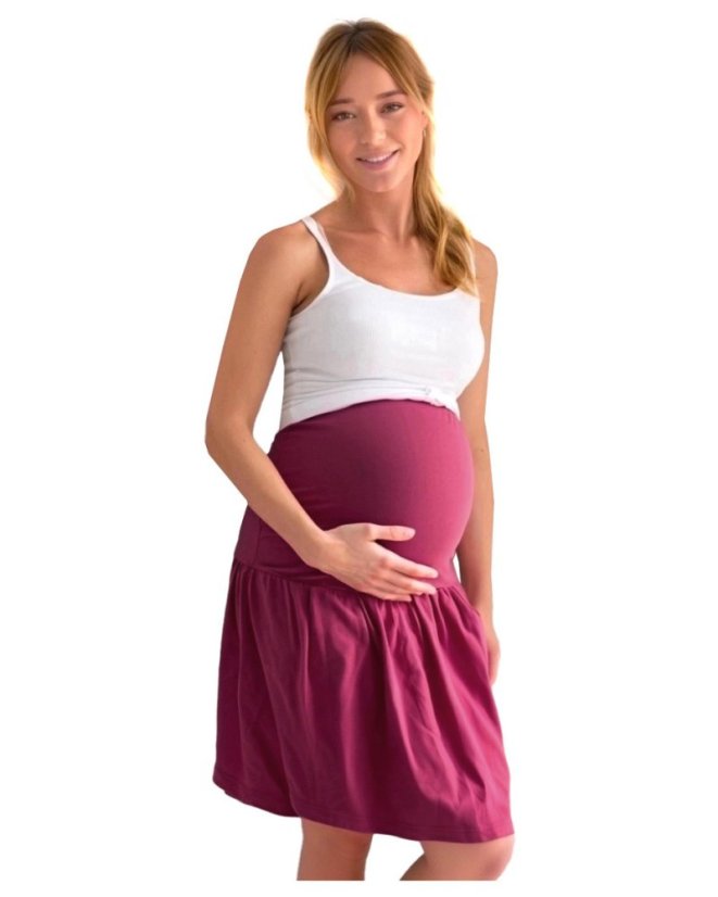 Těhotenská sukně balonová Sabina, cyklámen