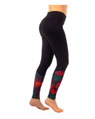 Women's high-waisted leggings, black + drops