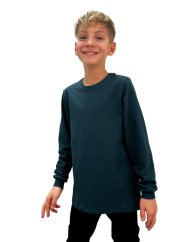 Dětské tričko, dlouhý rukáv, lahvově zelené