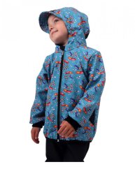 Children´s softshell jacket, cars with rocket engines