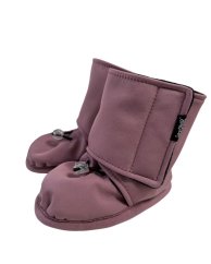 Zimní capáčky (botičky) pro miminka ze softshellu zateplené fleecem, růžové