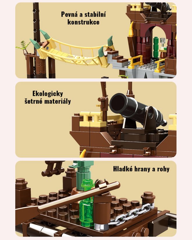 Stavebnice Pirátská pevnost, 442 dílků