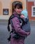 Ergonomické nosítko pro děti od 6 měsíců TODDLER (DAN), černo-bílý vzor