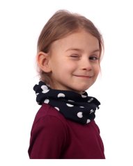 Kids’ neckband, blue with polka dots